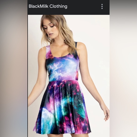 Black milk - galaxy scoop skater dress - Picture 4 of 4